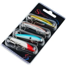 Sougayilang-isca minnow, isca artificial, 4g, flutuante, wobblers, truta, lúcio, carpa, equipamento de pesca, 4pcs - Image 4