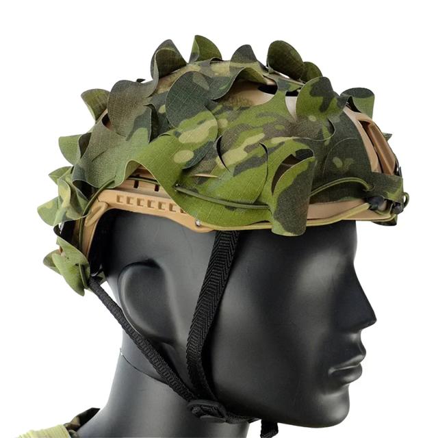 Capa Rápida para Capacete em Camo Net 3D com Cordão de Nylon - Acessórios para Airsoft, Paintball e Caça