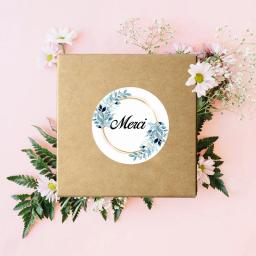 Embalagem Selo Etiquetas para Festas de Pequenas Empresas, Obrigado Adesivos, Baking Gift Bag, Merci - Image 6