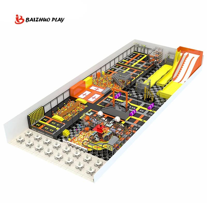 Parque infantil de trampolim profissional, treinamento físico, entretenimento comercial seguro, alta qualidade, para venda - Image 1