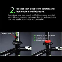 Espigão de assento de bicicleta, à prova d'água, poeira, silicone, capa de proteção, alta elasticidade para peças de bicicleta de estrada mtb - Image 4