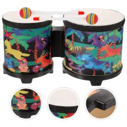 Crianças tambores bebê bongos brinquedo aldult para crianças conga plástico madeira instrumentos musicais adultos com baqueta instrumento de percussão - Image 1