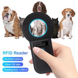 Leitor EMID RFID animal portátil com display OLED, Pet Chip Scanner, gato e cão animal Tag Scanner, FDX-B ISO11784, 85 - Image 1