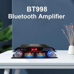 Amplificador De Áudio Digital 4 Canais, 1600W Pico De Potência, Amplificador De Som, Bluetooth, Jogador De Karaoke, Rádio FM, Suporte Controle Remoto, HiFi - Image 5