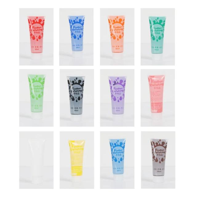 "Kit Completo de Pintura a Dedo para Crianças: 12 Cores de Guache para Artesanato e Aquarela DIY"