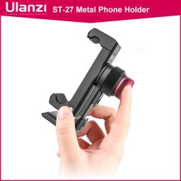 Ulanzi-ST-27 Metal Vertical Shooting Phone Mount Holder, Clip com Cold Shoe para Live, Wireless Go, Microfone, Luz de Vídeo, Vlog - Image 1