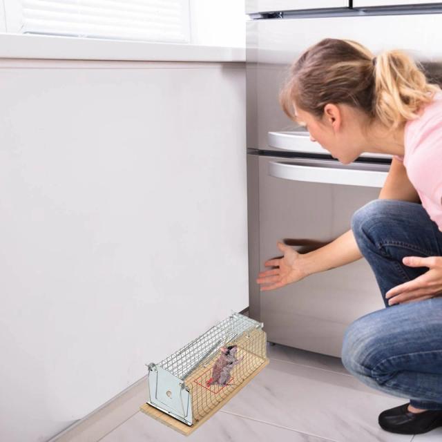 Ratoeira Inteligente com Bloqueio Automático - Armadilha Humana Reutilizável para Uso Interno e Externo
