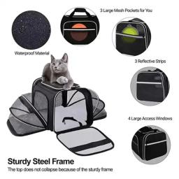 Multifuncional Pet Transporte Mochila, Bolsa dobrável para cão e gato, Eco-Friendly, Atacado - Image 3