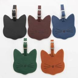 Bagagem Portátil Tags com Gato Animal Bonito, PU ID Mala, Titular do endereço, Etiqueta de Alta Qualidade, Bagagem Boarding Tag, Acessórios de Viagem - Image 6