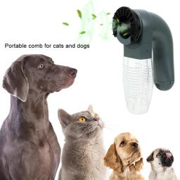 Elétrica Sucker Pet Cabelo, Aspirador de pó portátil Escova removedor de pele Pente de gato Dispositivo de sucção Dog Grooming Acessórios Pet - Image 2