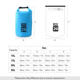 Tomshoo 10L - 30L Saco Seco Impermeável Ao Ar Livre Mochila Saco de Água Flutuante Rolo Superior para a Canoagem Rafting Canoagem Rio Trekking - Image 5