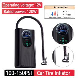 Compressor De Ar Elétrico Portátil Bomba De Ar De Alta Precisão Inflação Rápida Inflador De Pneus De Carro Bomba De Bicicleta Para Moto E Auto - Image 1
