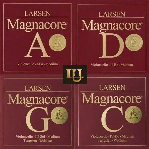 Conjunto de Cordas para Violoncelo 4/4 Larsen Magnacore Tungstênio G, C e Larsen A, D Médio para Performance Premium