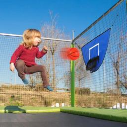 Conjunto de aro basquete universal quadro de basquete ao ar livre brinquedo trampolim basquete hoop acessório para crianças amor basquete - Image 4