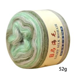Fio tricô cor gradiente fio crochê novelos lã fibra macia para tricô manual crochê artesanato rolo 52g - Image 6