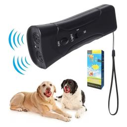 Ultra-sônico cão repelente com lanterna LED, Pet caçador, equipamento de treinamento, duplo cabeça Anti latido dispositivo, cão suprimentos, Shepher alemão - Image 3
