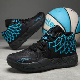 A juventude real combate basquete sapato movimento ao ar livre confortável amortecimento resistente ao desgaste moda respirável de alta qualidade - Image 6