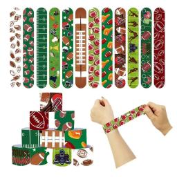 Rugby tapa pulseiras para menino, 12pcs, esportes, futebol americano, tiro metas, pulseira, decoração da festa de aniversário, presentes para crianças - Image 4