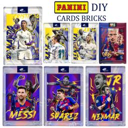 Panini Football Cartões colecionáveis caseiros, Cristiano Ronaldo, Neymar, Messi, Mbappé, Haaland, Olmo, presentes festivos, Suarez, Benzema, DIY - Image 1