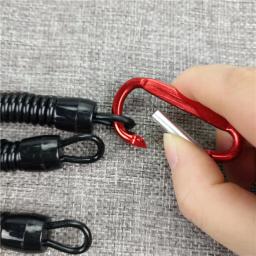 Tether enrolado retrátil com mosquetão, TPU Boating Corda De Pesca, Corda De Retenção, Ferramentas De Pesca, 22cm, 3Pcs - Image 5