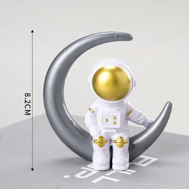 Decoração de Bolo Espacial para Crianças com Astronauta e Planetas - Suprimentos para Festa de Aniversário em Tema do Universo