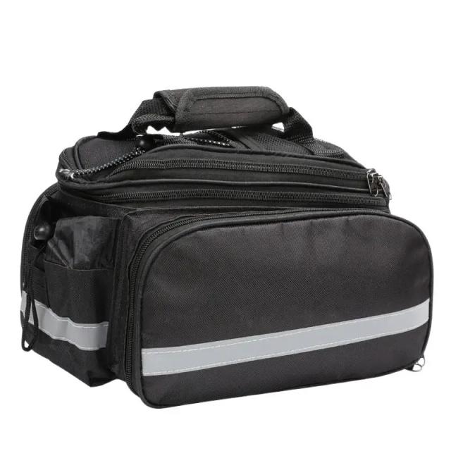 Mochila Traseira Impermeável para Bicicleta com Funções Múltiplas e Extensível