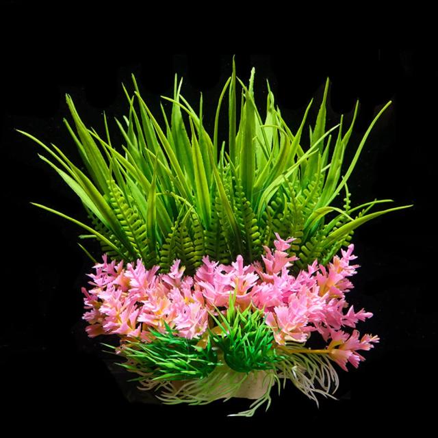 Planta Aquática Artificial para Aquário, Decoração Realística para Peixes, Ornamento de Fundo, Item para Animais de Estimação, 1 Unidade