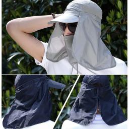 Destacável UV Proteção Sun Hat, de secagem rápida, protetor solar Cap, Cap Pesca Cap, Face Neck Cover, Proteção solar, Verão, Upf 50 Plus - Image 3