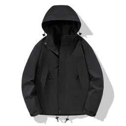 Jaqueta impermeável masculina com capuz, casaco esportivo ao ar livre, alpinismo, respirável, unissexo, casacos da moda, moda casual, outono, inverno - Image 5