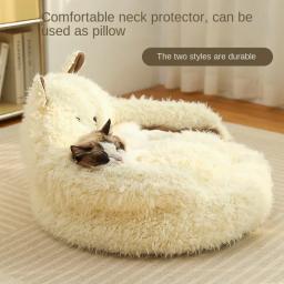 Quente e acolhedor canil Alpaca para sono profundo, cama do cão, tapete de gato, pet fornecimentos, inverno - Image 4