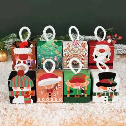 Caixa De Presente De Natal, Árvore De Natal, Papai Noel, Boneco De Neve, Doces De Papel, Sacos De Embalagem De Biscoito, Favores De Crianças, Ano Novo 2025, 10Pcs - Image 6