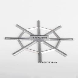 5 PCS Silver Resonator Guitar Spider Shape Bridge Cover 235mm Dia - Image 6