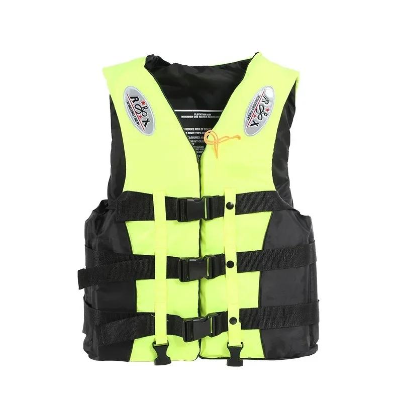 Poliéster ajustável natação colete salva-vidas com apito, flutuabilidade, sobrevivência Suit, adulto ao ar livre - Image 1