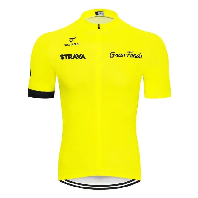Conjunto Ciclismo Masculino 2024 Strava - Camisa Manga Curta e Bermuda - Kit Profissional