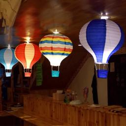 Balão de ar quente de arco-íris para decoração de crianças, luminária de papel para festa de aniversário, casamento, 1 peça - Image 3