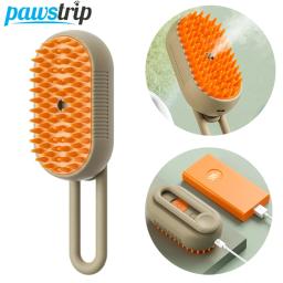 Escova de vapor elétrica para gato, massagem pente para Pet, Spray de água, escovas de banho, Pet Grooming Supplies, 3 em 1 - Image 1