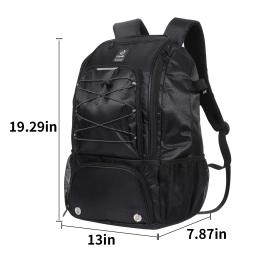 Denuoniss Baseball e Softball Bag, mochila para jovens, meninos e adultos, com gancho de vedação, luva de rebatidas, segure 2 tacos de bola, 29L - Image 5