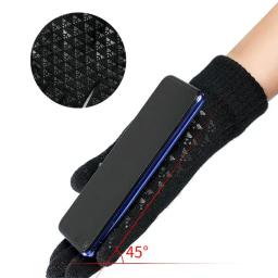 Luvas de malha touchscreen para homens e mulheres, antiderrapante, térmica, à prova de vento, condução, corrida, ciclismo, pesca, motocicleta, inverno, novo - Image 6