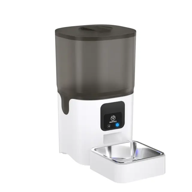 Dispensador Automático de Alimentos Inteligente para Cães e Gatos com Controle por Aplicativo, Câmera 1080P e Capacidade de 6L