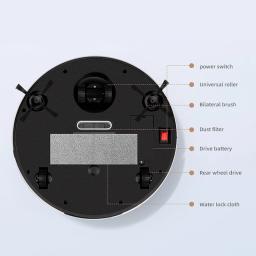 Robô Vacuum Cleaner, USB Recarregável, 5-em-1, Limpeza Automática, Máquina de varrer, Aspiradores, Novo - Image 5