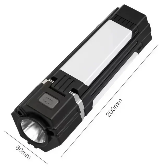 Lanterna Recarregável para Camping: Lampada Portátil Dobrável com Banco de Potência e Floodlight para Emergências