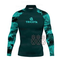 Manga comprida dos homens proteção UV mergulho desgaste, natação Rashguard, surf t-shirts, Rash Guard Swimwear, verão, esportes aquáticos - Image 3