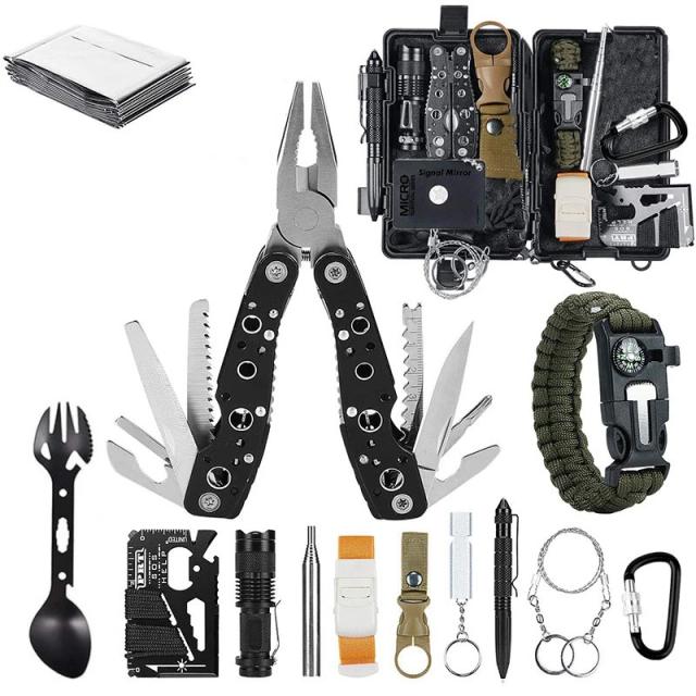 Kit de Primeiros Socorros Multifuncional para Aventuras ao Ar Livre e Sobrevivência Tática