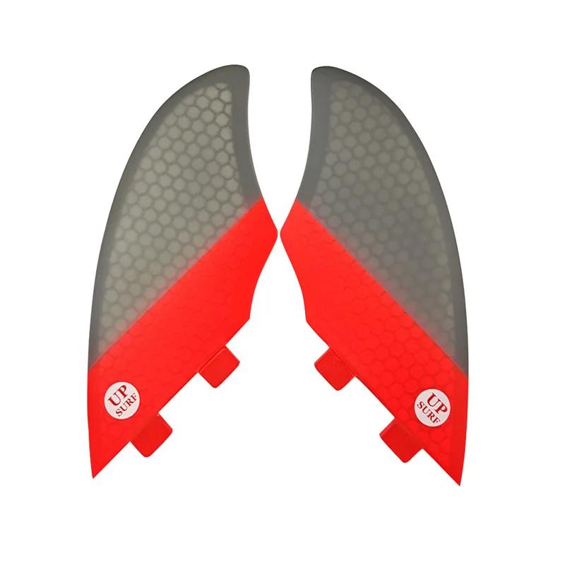 UPSURF-FCS Twin Keel Fins, 2 Fins, Double Tabs Base, Prancha de Surf, Honeycomb Fiber, Twin Fins for Fish Boards - Image 1