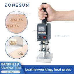 ZONESUN-Máquina de estampagem a quente portátil, Heat Press, Ferramenta de couro digital, papel e madeira, logotipo personalizado, Foil Stamp, ZS-HST1 - Image 1