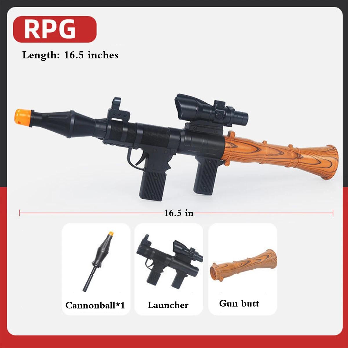 3-6 anos de idade crianças bazuca lançador brinquedo simulação rpg argamassa com arma de brinquedo manual adequado para presente de aniversário festa de halloween - Image 1