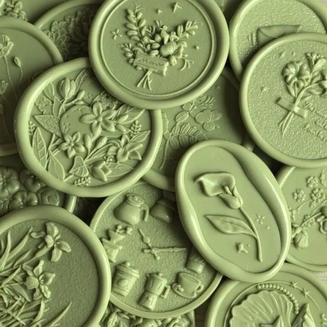 Selos Adesivos Florais em Cera 3D para Casamento e Envelopes