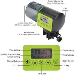 Auto Alimentador De Peixes Com Temporizador Elétrico, Ferramenta De Dispensador De Alimentos, À Prova De Umidade, Tanque Automático De Aquário - Image 2