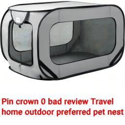 Canil portátil dobrável para cães e gatos, ninho de estimação interior e exterior, assento de carro, transportadora de viagem, leve e amp Folding Fence - Image 3