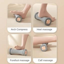 Massageador de pés rolo de massagem yoga bola de massagem plantar fáscia rolo relaxamento muscular cuidados plástico manual massageador de pés - Image 4